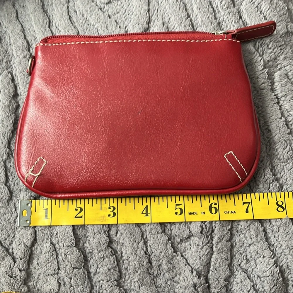 Red clutch bag